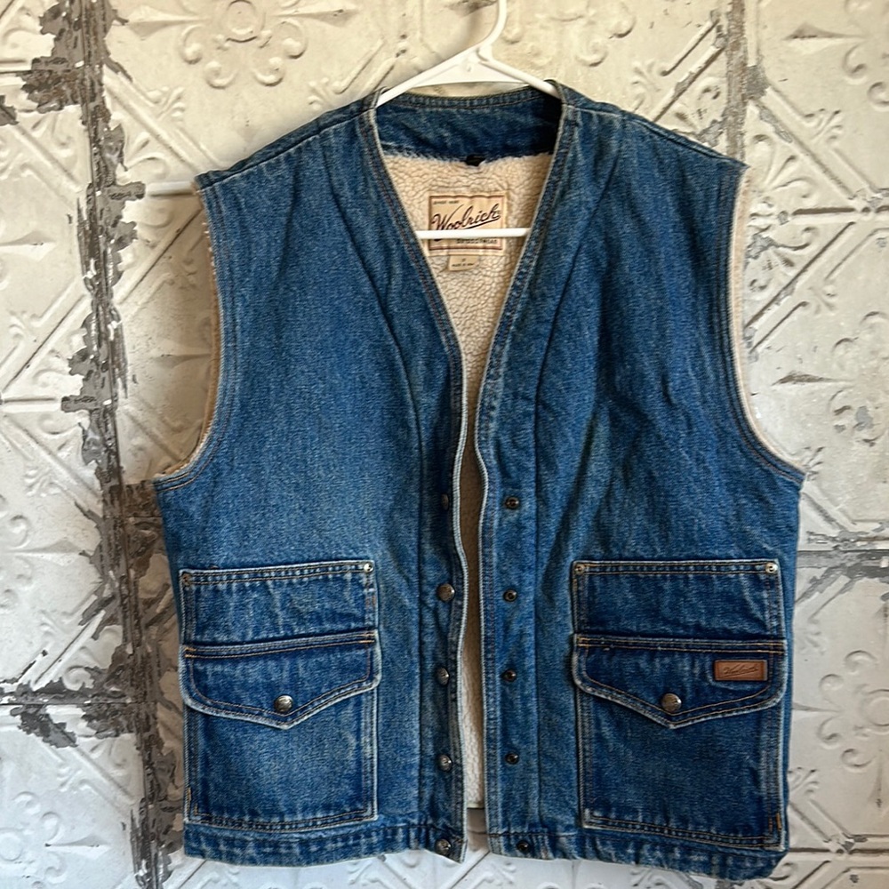 Woolrich Classic Blue Denim Vest